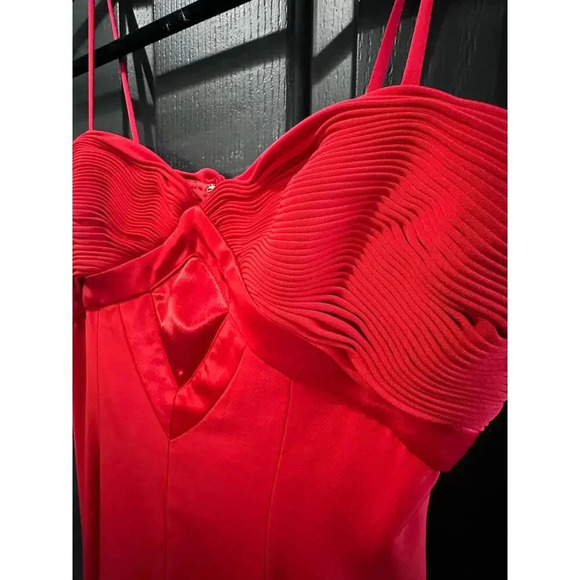 Cassandra Stone Red Evening Long Maxi Dress Size 10 - Picture 2 of 9